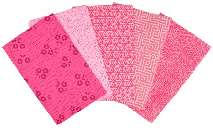 Tissu de Marie Fat Quarter Pink 50x57cm - 5 stk